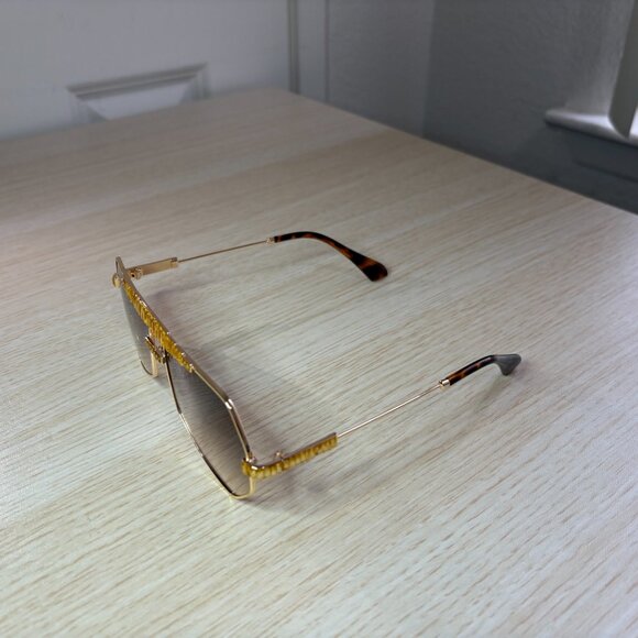 Gold Lens Aviator Sunglasses main image 4